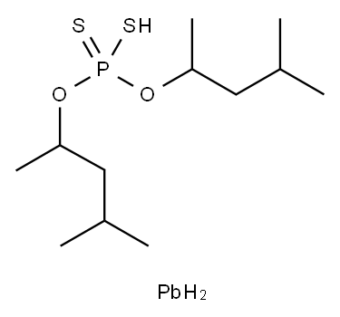 O,O-双(1,3-二甲丁基)二硫代磷酸铅 结构式