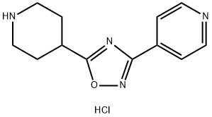 5-(哌啶-4-基)-3-(吡啶-4-基)-1,2,4-恶二唑盐酸盐 结构式