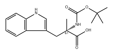 L-Tryptophan, N-[(1,1-dimethylethoxy)carbonyl]-α-methyl- 结构式