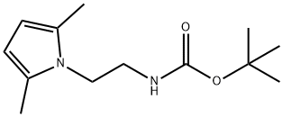 叔丁基(2-(2,5-二甲基-1H-吡咯-1-基)乙基)氨基甲酸酯 结构式