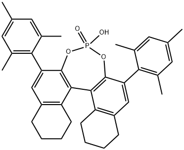 (11BS)-4-羟基-2,6-均三甲苯基-8,9,10,11,12,13,14,15-八氢二萘并[2,1-D:1',2'-F][1,3,2]二氧杂磷杂环庚烯 4-氧化物 结构式