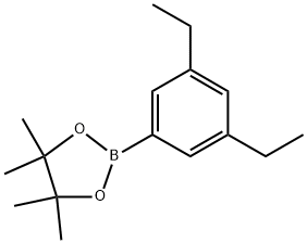 2-(3,5-二乙基苯基)-4,4,5,5-四甲基-1,3,2-二氧硼杂环戊烷 结构式