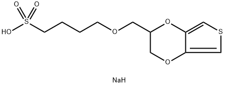 1-Butanesulfonic acid,4-[(2,3-dihydrothieno[3,4-b]-1,4-dioxin-2-yl)methoxy]-,sodium salt(1:1), 结构式