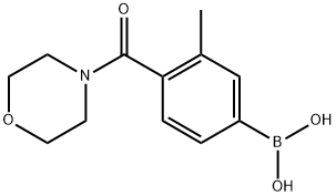 (3-methyl-4-(morpholine-4-carbonyl)phenyl)boronic acid 结构式