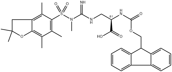 Fmoc-D-Alg(Me,Pbf)-OH 结构式