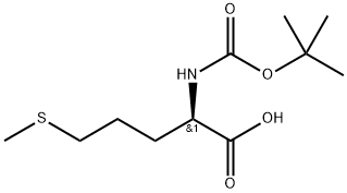 (R)-2-((叔丁氧基羰基)氨基)-5-(甲硫基)戊酸 结构式