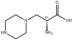 1-Piperazinepropanoic acid, α-amino-, (αR)- 结构式