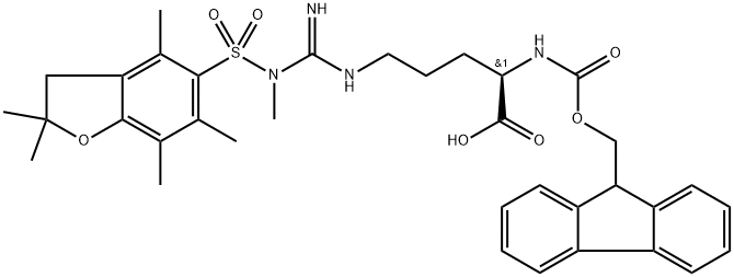 Fmoc-D-Arg(Me,Pbf)-OH 结构式