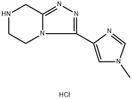 1-METHYL-4-{5H,6H,7H,8H-[1,2,4]TRIAZOLO[4,3-A]PYRAZIN-3-YL}-1H-IMIDAZOLE DIHYDROCHLORIDE 结构式
