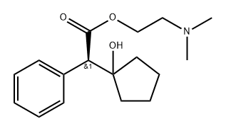 Benzeneacetic acid, α-(1-hydroxycyclopentyl)-, 2-(dimethylamino)ethyl ester, (R)- 结构式