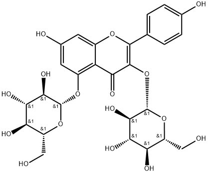 山奈酚 3,5-双葡萄糖苷 结构式