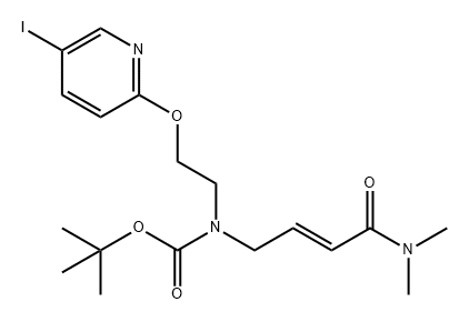 TERT-BUTYL (E)-(4-(DIMETHYLAMINO)-4-OXOBUT-2-EN-1-YL)(2-((5-IODOPYRIDIN-2-YL)OXY)ETHYL)CARBAMATE 结构式
