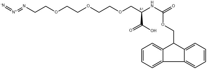 N-FMOC-叠氮-三(乙氧基)-L-丙氨酸 结构式