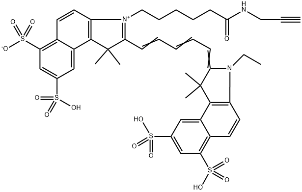 磺化Cy5.5-炔烃 结构式