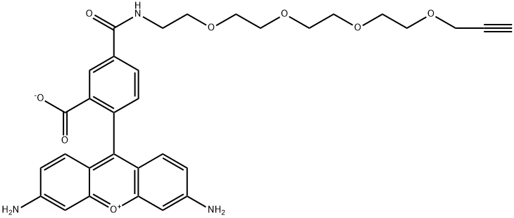 羧基罗丹明110-四聚乙二醇-炔基 结构式