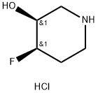 (3S,4R)-4-氟哌啶-3-醇盐酸盐 结构式
