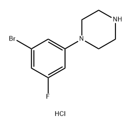 1-(3-溴-5-氟苯基)哌嗪盐酸盐 结构式