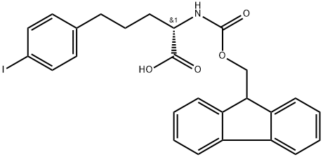 FMOC-2-氨基-5-苯基(4-I)-L-戊酸 结构式
