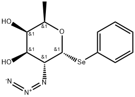 苯基2-叠氮基-2,6-二脱氧-1-硒基-Α-D-吡喃半乳糖苷 结构式