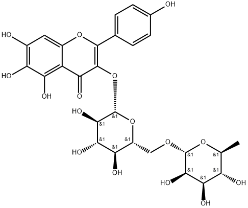 6-羟基山柰酚-3-O-芸香糖苷 结构式