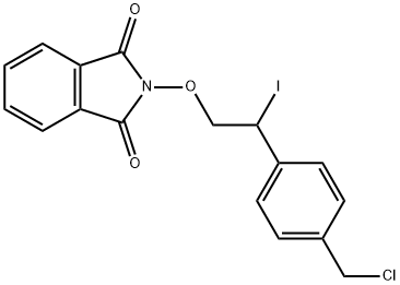 2-[2-[4-(氯甲基)苯基]-2-碘乙氧基]-1H-异吲哚-1,3(2H)-二酮 结构式