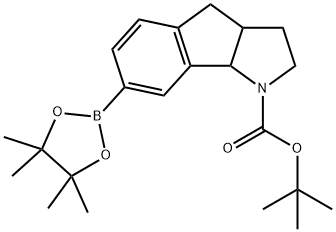 叔丁基7-(4,4,5,5-四甲基-1,3,2-二氧杂硼烷-2-基)-3,3A,4,8B-四氢茚并[1,2-B]吡咯-1(2H)-羧酸盐 结构式