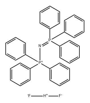 双(三苯基 -Λ5-亚磷酰基)铵氢三氟化物 结构式