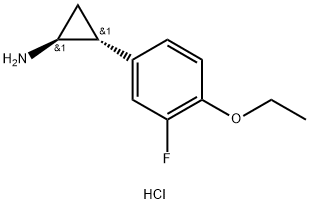 (1S,2R)-rel-2-(4-ethoxy-3-fluorophenyl)cyclopropan-1-amine hydrochloride 结构式