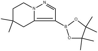 5,5-二甲基-3-(4,4,5,5-四甲基-1,3,2-二氧杂硼烷-2-基)-4,5,6,7-四氢吡唑[1,5-A]吡啶 结构式