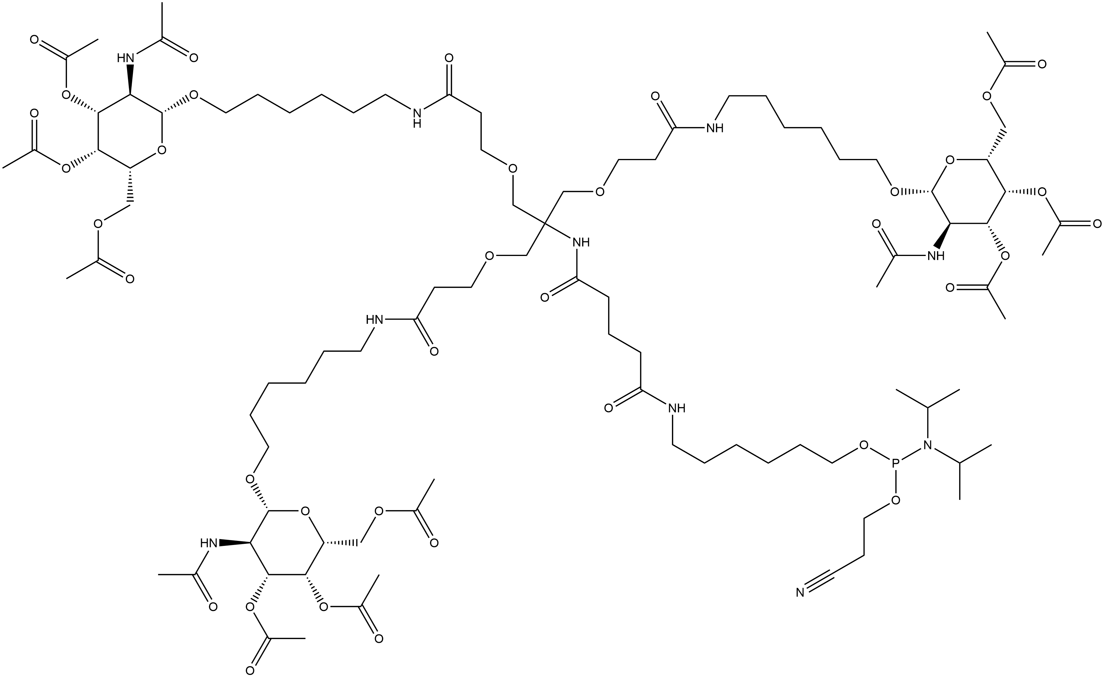 TRI-GALNAC PHOSPHORAMIDITE #1 结构式