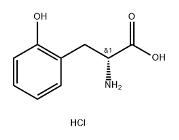 (R)-2-氨基-3-(2-羟基苯基)丙酸盐酸盐 结构式