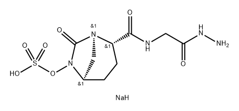 GLYCINE, N-[[(1 R,2S,5R)-7-OXO-6-(SULFOOXY)-1 ,6- DIAZABICYCLO[3.2.1 ]OCT-2-YL]CARBONYL]-, 1 - HYDRA 结构式