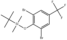 1,3-Dibromo-2-[[(1,1-dimethylethyl)dimethylsilyl]oxy]-5-(trifluoromethyl)benzene 结构式