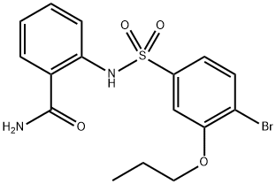 2-(4-bromo-3-propoxyphenylsulfonamido)benzamide2-(4-bromo-3-PROPOXYbenzeneSulfonamide)benzamide 结构式