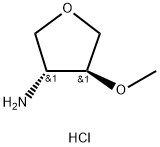 (3R,4S)-4-甲氧基四氢呋喃-3-胺盐酸盐 结构式