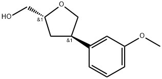 ((2R,4R)-4-(3-甲氧基苯基)四氢呋喃-2-基)甲醇 结构式