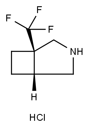 RAC-(1R,5R)-1-(TRIFLUOROMETHYL)-3-AZABICYCLO[3.2.0]HEPTANE HYDROCHLORIDE, CIS 结构式