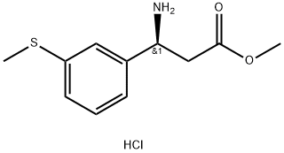 (S)-3-氨基-3-(3-(甲硫基)苯基)丙酸甲酯盐酸盐 结构式