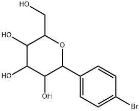 2-(4-溴苯基)-6-(羟甲基)四氢-2H-吡喃-3,4,5-三醇 结构式