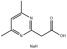 2-(4,6-二甲基嘧啶-2-基)乙酸钠 结构式