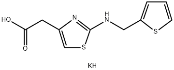 potassium 2-(2-{[(thiophen-2-yl)methyl]amino}-1,3-thiazol-4-yl)acetate 结构式