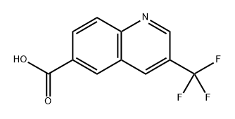 3-(三氟甲基)喹啉-6-甲酸 结构式