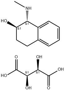 2-NAPHTHALENOL, 1,2,3,4-TETRAHYDRO-1-(METHYLAMINO)-, (1R,2R)-, (2R,3R)-2,3-DIHYDROXYBUTANEDIOATE (2: 结构式