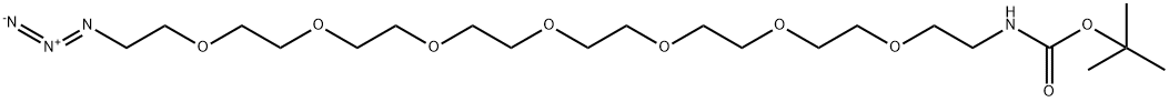 叠氮-七聚乙二醇-氨基叔丁氧羰基 结构式