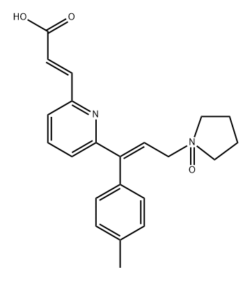 1-((E)-3-(6-((E)-2-Carboxyvinyl)pyridin-2-yl)-3-(p-tolyl)allyl)pyrrolidine 1-oxide 结构式