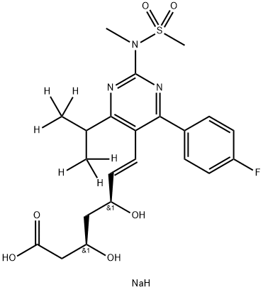 瑞舒伐他汀-D6二钠盐 结构式