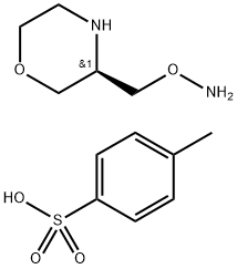 Morpholine, 3-[(aminooxy)methyl]-, (3R)-, 4-methylbenzenesulfonate (1:2) 结构式