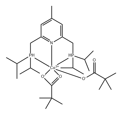 双[[二异丙基膦基]甲基] -4-甲基 - 吡啶双(新戊酰氧基)钴 结构式