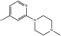 1-(4-碘-2-吡啶基)-4-甲基哌嗪 结构式