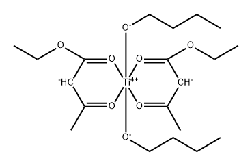 二丁氧基双(乙酰乙酸乙酯)钛酸酯 结构式
